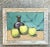 Mid 20th Century Vintage Boho Original Apples Still Life Oil on Board For Sale - Image 5 of 9