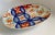 Antique ca 1840 early Meiji Period Japanese Imari charger dish. Oval shape with a scalloped border, wonderful cobalt blue...