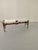 Vintage Brown and White Wooden Bench, 1950 For Sale - Image 4 of 6