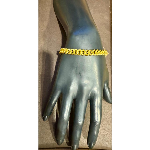 Gold Cuban Link 24 Karat Pure Yellow Gold Solid Bracelet, 46.8 Gm, Unisex , 8 Inch For Sale - Image 8 of 8