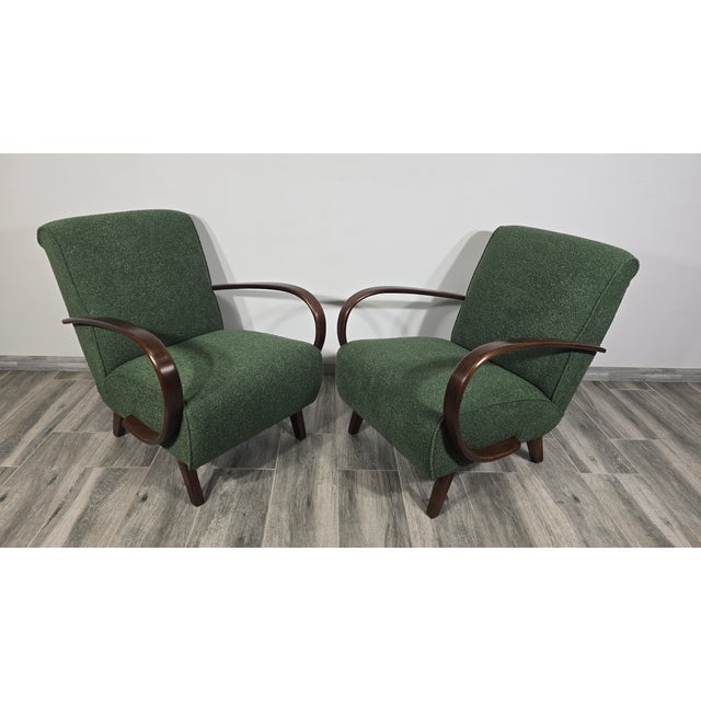 Lounge Chairs by Jindrich Halabala, 1940s, Set of 2, in Restored conditions. Designed 1920 to 1949 I have official proof...