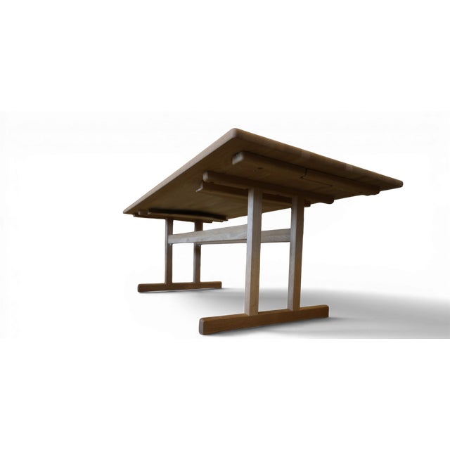 Børge Mogensen Dining Table in Oak with Two Leaves by Børge Mogensen for Snedkargaarden, 2008 For Sale - Image 4 of 18