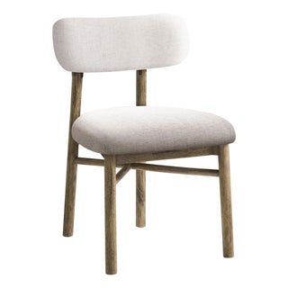 Modern Rustic Upholstered Side Chair For Sale