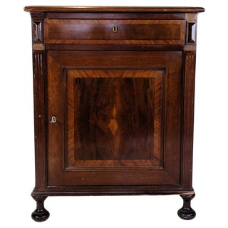 Console Table in Mahogany with Inlaid Wood, 1880 For Sale
