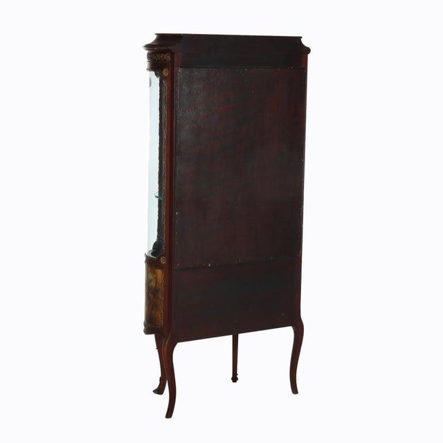 Antique French Mahogany & Ormolu Vitrine With Vernis Martin Panels Circa 1890 For Sale - Image 11 of 12