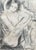 Late 20th Century Modernist Figurative Female Nude Pencil and Charcoal Drawing on Paper Signed For Sale - Image 5 of 7