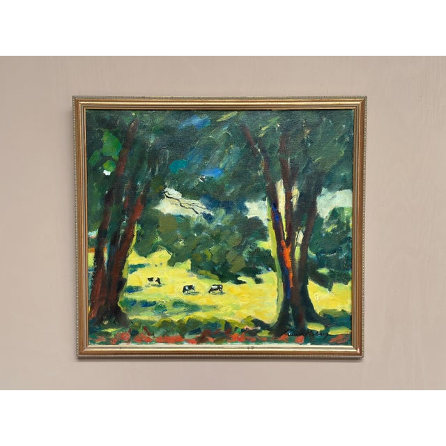 Maurice Moberg, Gläntan, Båstad, 1950s, Oil Painting on Canvas, Framed For Sale - Image 5 of 18