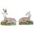 18th Century English Staffordshire Pearlware Models of Recumbent Deer Doe & Buck - a Pair For Sale - Image 11 of 11