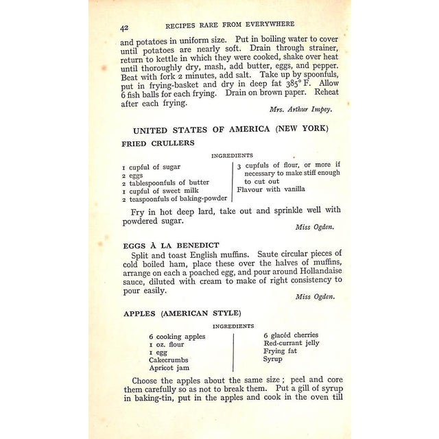 White "Recipes Rare From Everywhere" 1933 Peto, Mrs. Geoffrey [Collected By] For Sale - Image 8 of 11