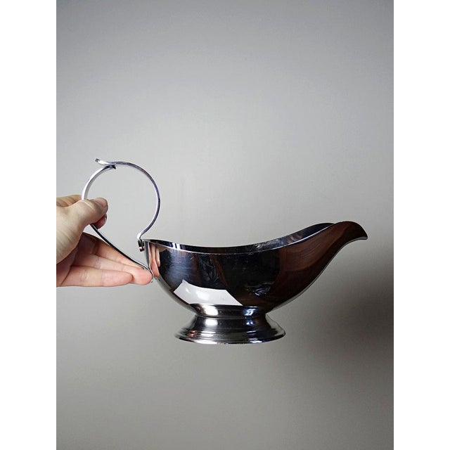 Mid-Century Modern Vintage Stainless Steel Gravy Boat from Rémy Letang, 1960s For Sale - Image 3 of 11