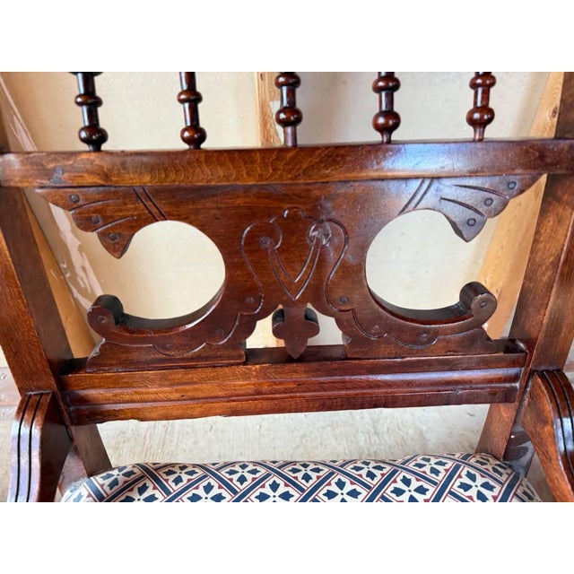 Antique Victorian Gothic Revival and Biedermeier Style Side Chair For Sale - Image 4 of 17