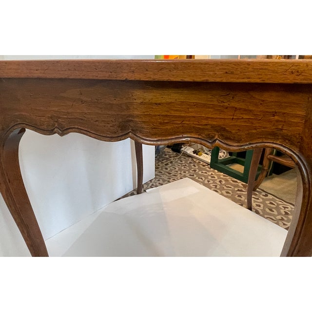 Wood French Provincial Game Table With Scrolled Apron 1940s For Sale - Image 7 of 12