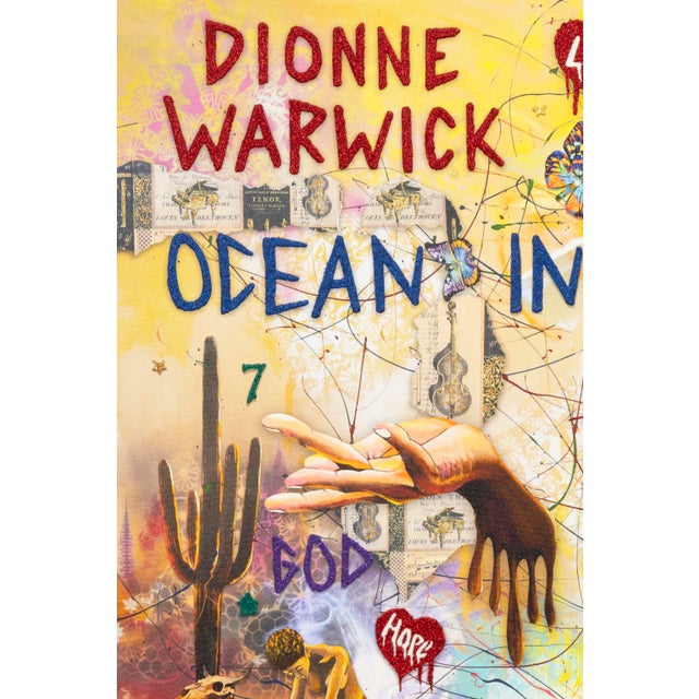 Modern Marcus Glenn Ocean in the Desert Signed Dionne Warwick Embellished Giclee Canvas For Sale - Image 3 of 9