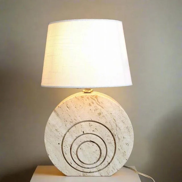 Vintage Travertine Table Lamp, 1980s For Sale - Image 16 of 16