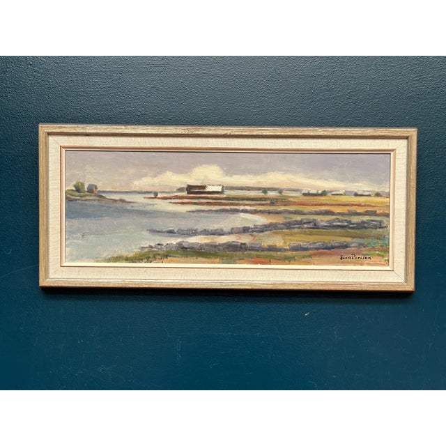 Sven Persson, Hut on the Coast, 1960s, Oil on Canvas, Framed For Sale - Image 9 of 14