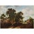 Army Green 1954 After Meindert Hobbema "Entrance to a Village", Vintage Full-Color Print For Sale - Image 8 of 8