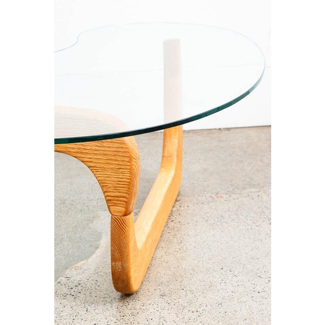 Mid Century Modern Coffee Table Isamu Noguchi Style White Oak For Sale - Image 11 of 12