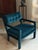 Billy Baldwin Pair Re-Upholstered Emerald Green Velvet Parsons Lounge Chairs Milo Baughman For Sale - Image 4 of 18