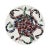 2020s Ouroboros White Vegan Leather Round Pebble Placemat, Set of 4 For Sale - Image 5 of 5