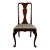 1980s Vintage Hollywood Regency Mahogany Queen Anne Side Chair For Sale