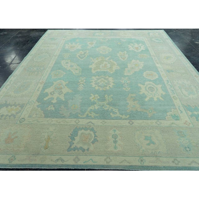 Textile Turkish Oushak Rug 8'10" x 11'3" #19098 For Sale - Image 7 of 8
