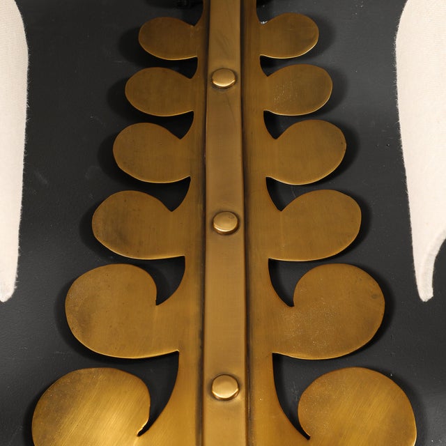 Mid 20th Century Mid-Century Modern Brass Two-Arm Sconces W/ Sculptural Volute Motif - a Pair For Sale - Image 15 of 18