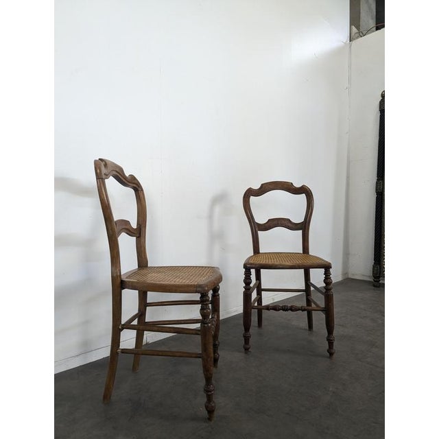 Antique Bedroom Chairs in Wood, 1800s, Set of 2, in Very Good conditions.