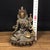 Brass Green Tara Statue With Inlaid Gemstones, Tibetan Buddhist Goddess For Sale - Image 9 of 9