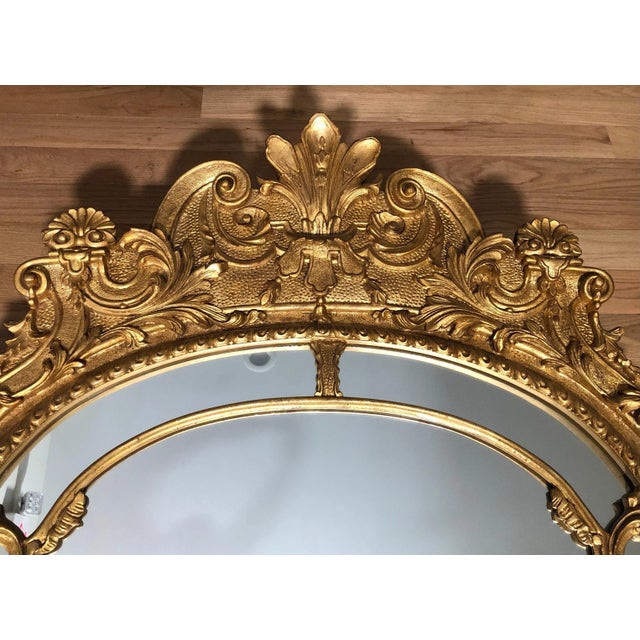 Traditional Large Carved and Gilt Regency Mirror For Sale - Image 3 of 8
