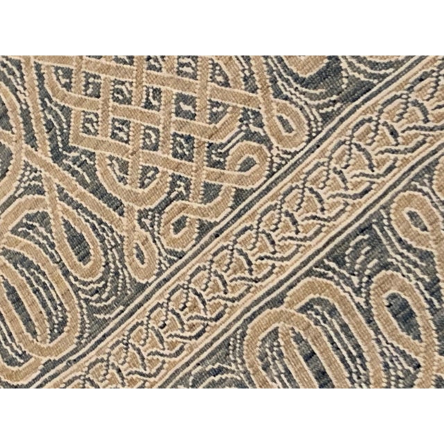 Early 21st Century Modern Vespero Beige, Blue and White Hand Knotted Wool Rug by Doris Leslie Blau For Sale - Image 5 of 7
