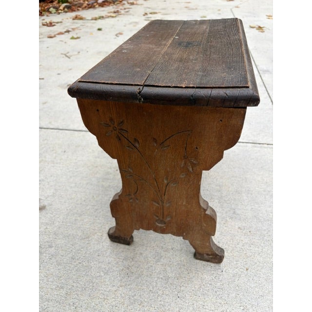 Vintage Slipper Bench or Stool With Hidden Compartment For Sale - Image 4 of 6