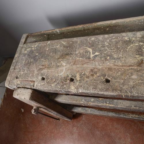 Industrial Carpenter's Table with Double Vice For Sale - Image 5 of 9