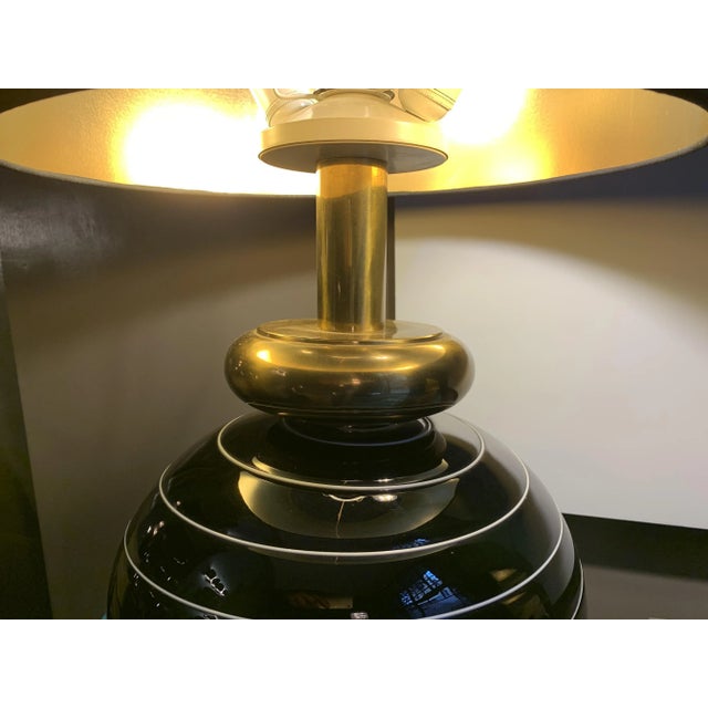 Black Murano Glass Table Lamp, Italy, 1970s For Sale - Image 11 of 13