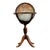 1930s Replogle Lighted Floor Globe on Wood Stand For Sale