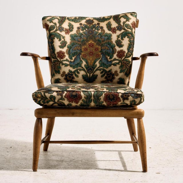 1950s Walnut Lounge Chair by Anna-Lülja Praun, 1950s For Sale - Image 5 of 18