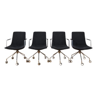 Mid-Century Conference Chairs Comet by Gunilla Allard for Lammhults, Sweden, 1990s, Set of 4 For Sale