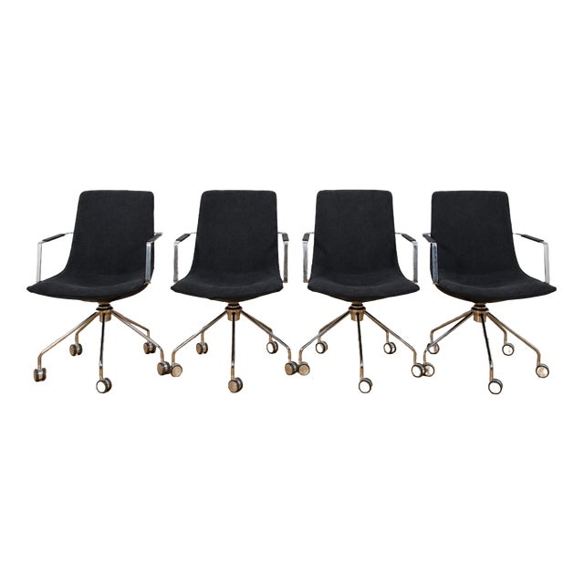 Mid-Century Conference Chairs Comet by Gunilla Allard for Lammhults, Sweden, 1990s, Set of 4 For Sale