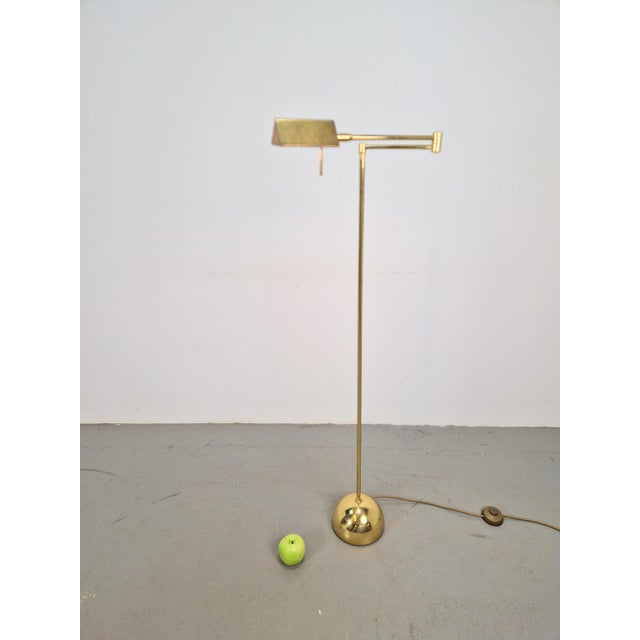 Regency Style Brass Floor Lamp from Sölken Leuchten, 1970s For Sale - Image 6 of 9