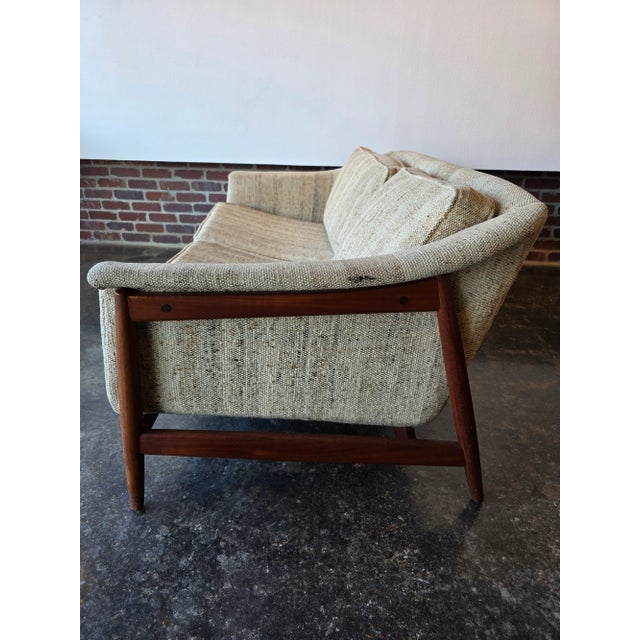 Wood Folke Ohlsson for Dux Sweden Small Sofa Loveseat MCM Vintage 2 of 2 For Sale - Image 7 of 9