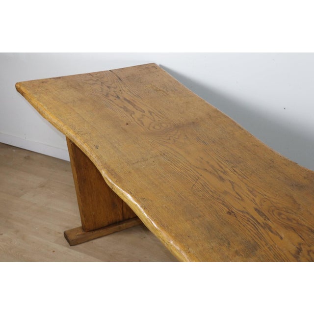 Brutalist Dining Table in Wood, 1960s For Sale - Image 15 of 18