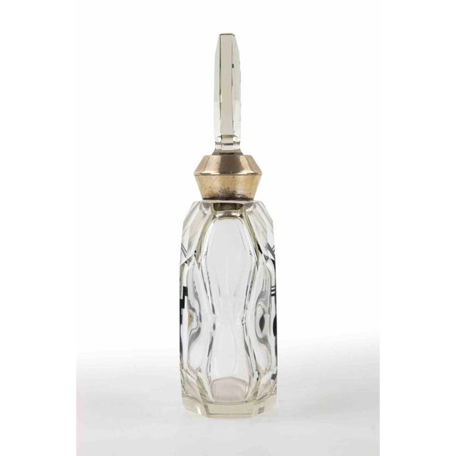Boho Chic Art Deco Bohemian Glass Bottle, Europe, 1930s For Sale - Image 3 of 6