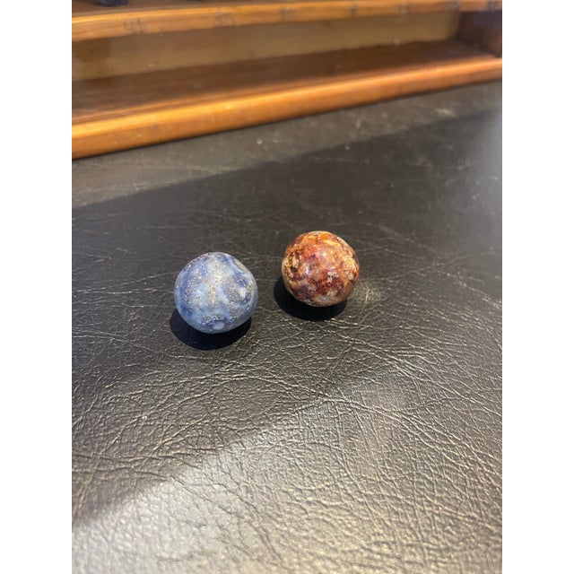 72 Civil War Era Bennington Clay Marble Collection in Case For Sale - Image 4 of 6