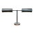 1960’s Mid Century Modern Greta Von Nessen Two-Arm Desk Lamp in Brushed Steel For Sale