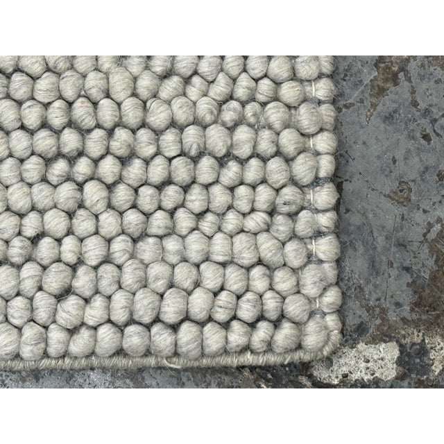 Safavieh 2ft 4in × 11ft 8in Safavieh Silver Natura Runner Wool/Cotton Rug For Sale - Image 4 of 12