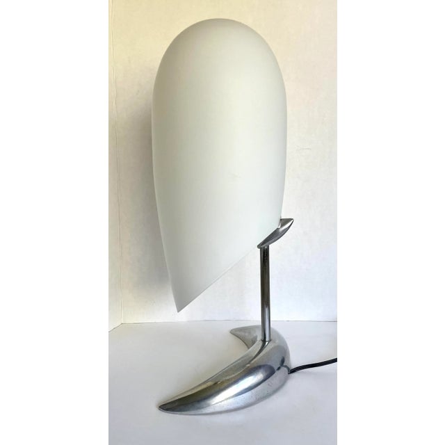 1970s Vetri Murano Italian Glass and Chrome "Floating" Modern Lamp For Sale - Image 9 of 13