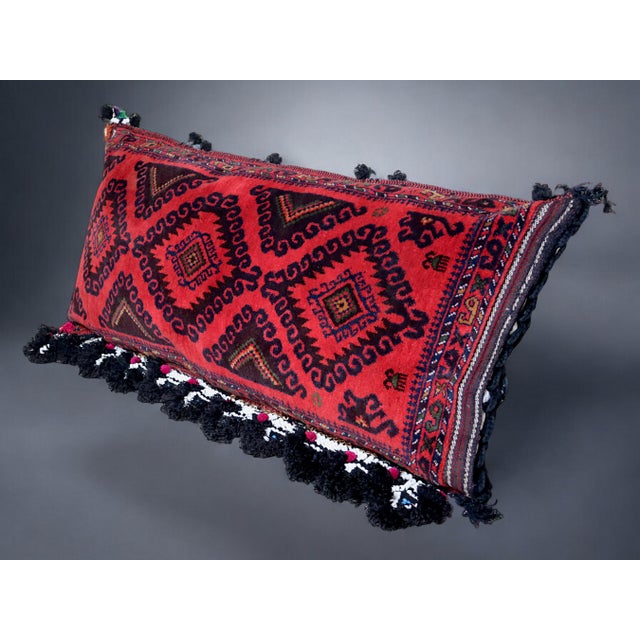 Vintage Afghan Nomad Rug Seat Cushion Cover, 1970s For Sale - Image 6 of 18