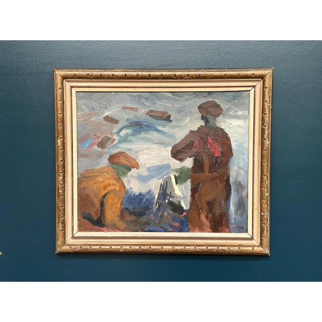 Ivar Hjertqvist, Figures, 1950s, Oil on Panel, Framed For Sale - Image 14 of 18