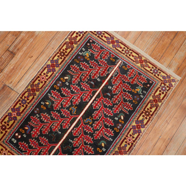 Primitive Vintage Persian Scatter Rug For Sale In New York - Image 6 of 6