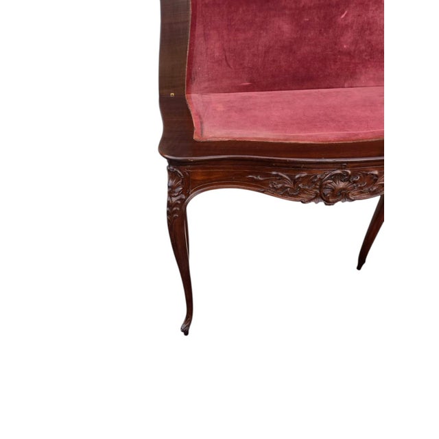 19th Century French Walnut Hand Carved Console Table/ Game Table. For Sale - Image 12 of 17