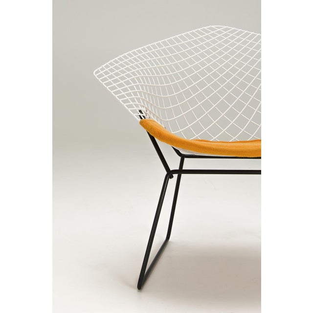 1950s Diamond Chair with Yellow Seatpad by Harry Bertoia for Knoll Inc. / Knoll International, 1950s For Sale - Image 5 of 13